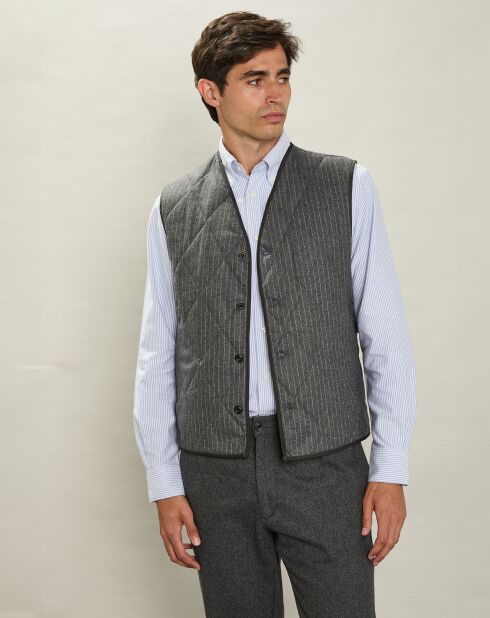 Gilet en Laine mélangée Vic flanelle gris