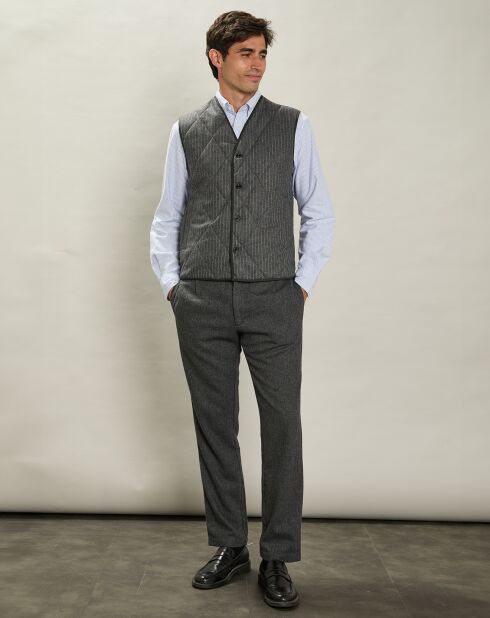 Gilet en Laine mélangée Vic flanelle gris