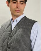 Gilet en Laine mélangée Vic flanelle gris