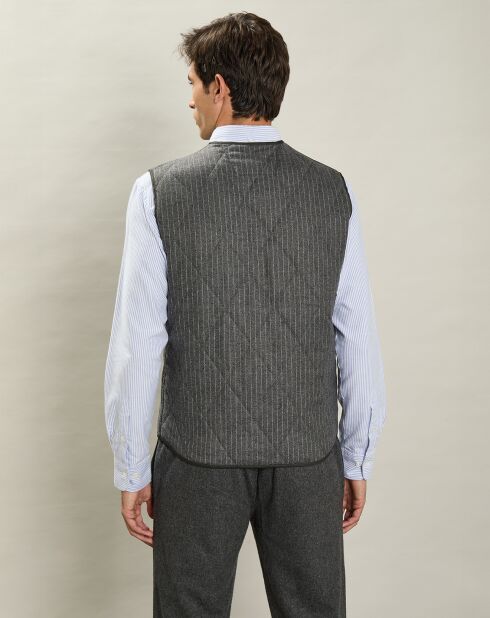 Gilet en Laine mélangée Vic flanelle gris