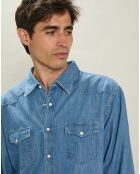 Chemise regular Phénix indigo