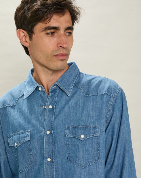 Chemise regular Phénix indigo