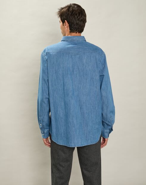 Chemise regular Phénix indigo