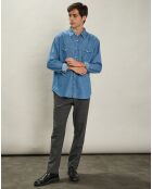 Chemise regular Phénix indigo