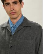 Veste en Laine mélangée Poiré flanelle gris