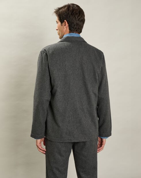 Veste en Laine mélangée Poiré flanelle gris
