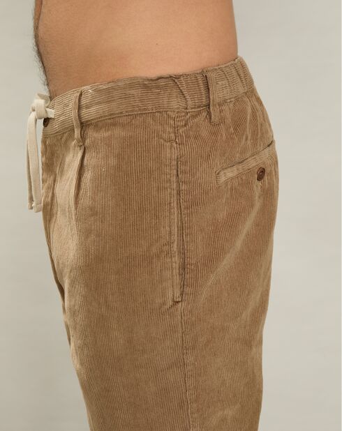Pantalon en Velours côtelé Pétrolier beige