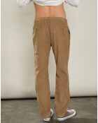 Pantalon en Velours côtelé Pétrolier beige