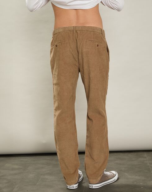 Pantalon en Velours côtelé Pétrolier beige
