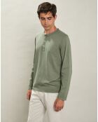 T-Shirt Henley Ls militaire