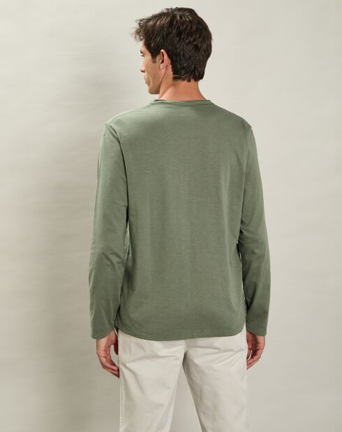 T-Shirt Henley Ls militaire