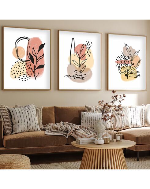 3 Tableaux décoratifs multicolore - 50x70 cm (3 pièces)