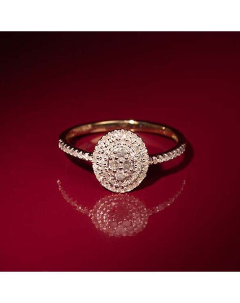 Bague Beauty Queen Diamants 0.20 ct or jaune
