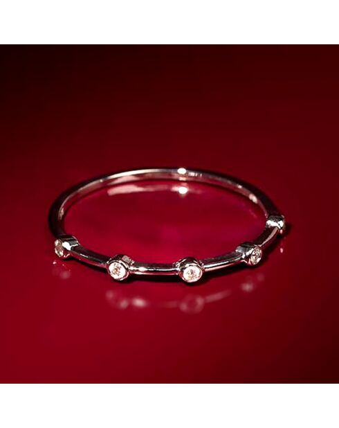 Bague Ensemble Diamant 0.03 ct or blanc