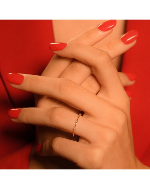 Bague Ensemble Diamant 0.03 ct or jaune