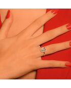 Bague Maestromantique Diamants 0.08 ct & Topaze 2.02 cts or blanc
