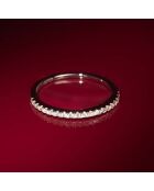 Bague Alliance Délice Diamants 0.16 ct or blanc