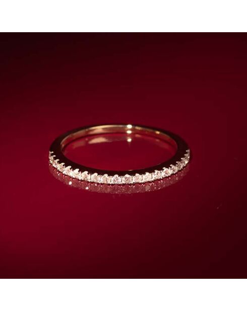 Bague Alliance Délice Diamants 0.16 ct or jaune