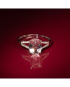 Bague Miri Diamant 0.084 ct & Topaze blanche 2.45 ct or blanc