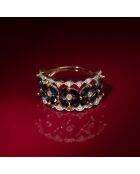 Bague Setar Diamant 0.127 ct & Saphir 0.127 ct or jaune