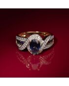 Bague Romblon Diamant 0.52 ct & Saphir 1.35 ct or jaune