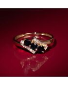 Bague Melbourne Diamant 0.07 ct & Saphir 0.54 ct or jaune