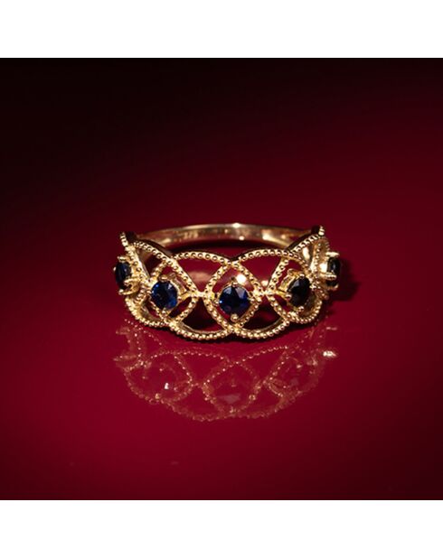 Bague Amoro Saphir 0.825 ct or jaune