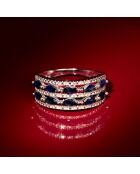 Bague Doux rêve Diamant 0.06 ct & Saphir 1.33 ct or blanc