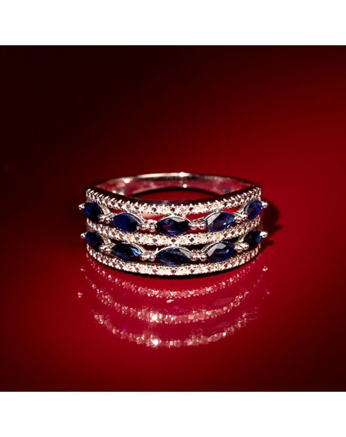Bague Doux rêve Diamant 0.06 ct & Saphir 1.33 ct or blanc