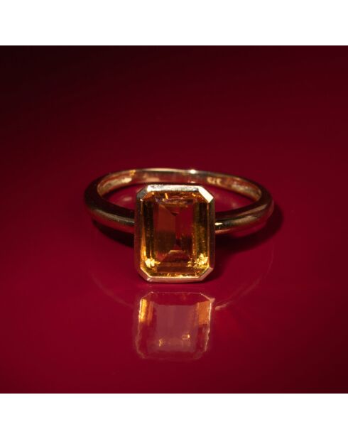 Edler Citrinring 1,86 Karat Gelbgold