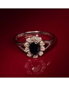 Bague Bahia Diamants 0.21 ct Saphirs 1 ct or blanc