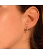 Boucles d'oreilles Pendants Eternels Diamants 0.25 ct or blanc