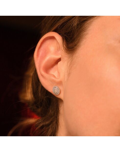 Boucles d'oreilles Suprême Diamants 0.20 ct or blanc