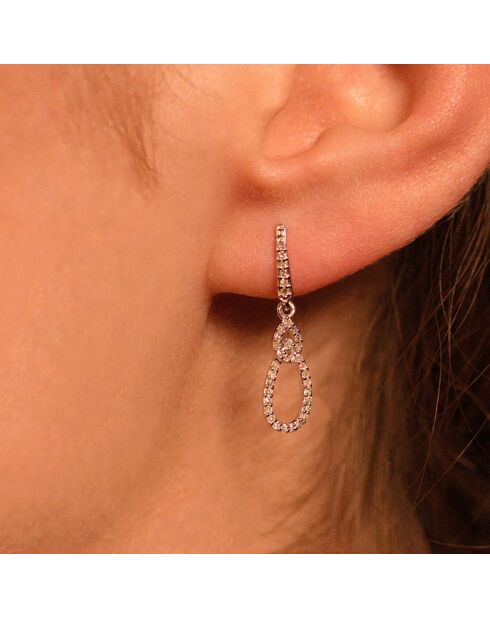 Boucles d'oreilles Olympe Diamants 0.196 ct or blanc