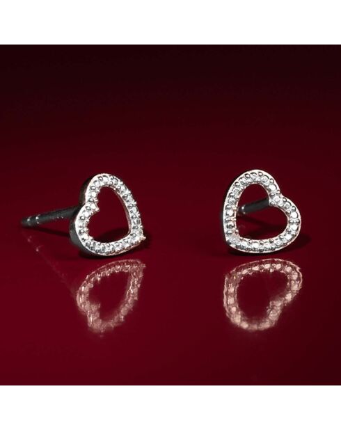 Boucles d'oreilles Cagliari Diamants 0.01ct or blanc