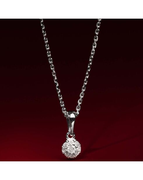 Pendentif Idylle Diamants 0.06 ct or blanc