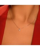 Pendentif Bombe Diamants 0.02ct or blanc