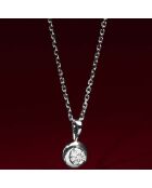 Pendentif Bombe Diamants 0.02ct or blanc