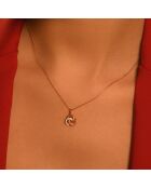 Pendentif Trior Diamant 0.07 ct or bicolore