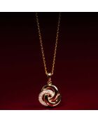 Pendentif Trior Diamant 0.07 ct or bicolore