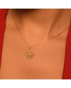 Pendentif Dentelle Diamant 0.072 ct or jaune