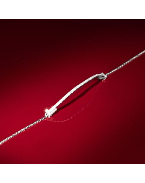 Bracelet Ligne Diamant 0.21 ct or blanc