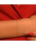Bracelet Cercle Diamant 0.02 ct or blanc