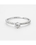 Bague Lumière d'Aurore Diamants 0.189 ct & Topaze blanche 0.429 ct or blanc