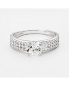 Bague Coraline Diamants 0.265 ct & Topaze blanche 1.4 ct or blanc