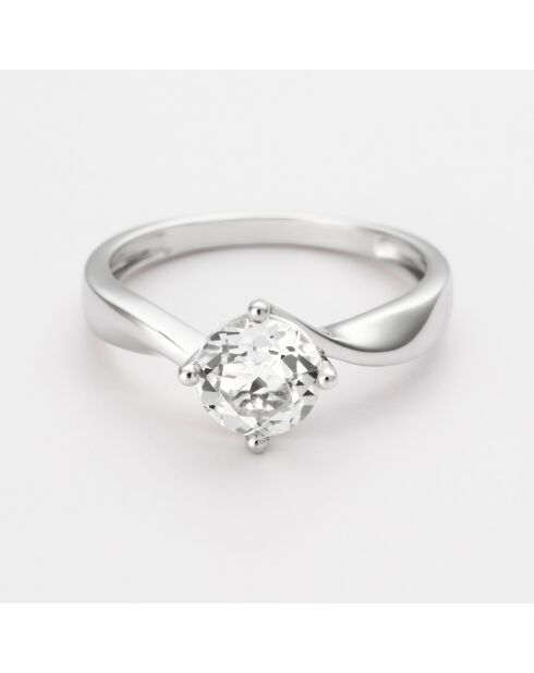 Bague Ludivine Topaze blanche 1.573 ct or blanc