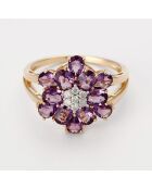 Ondine Ring mit 0,111 ct Diamanten und 2,22 ct Amethysten Gelbgold