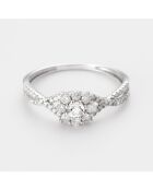 Bague Daria Diamants 0.334 ct & Topaze blanche 0.165 ct or blanc