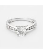 Bague Cléophée Diamants 0.274 ct & Topaze blanche 1.43 ct or blanc