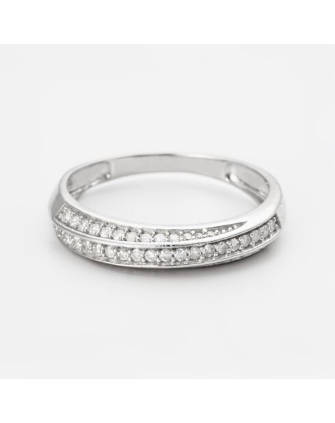 Isabelle diamantring 0.236 ct witgoud